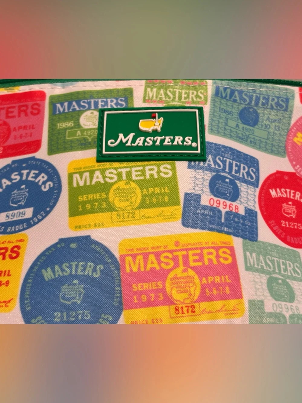 Masters Logo Multi-Color Zip Pouch - NWT - Picture 3 of 3